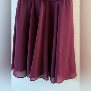 Lulus Wine Red Halter Mini Summer Dress‎ Sleeveless Chiffon Lined Red Size XS thumbnail 4