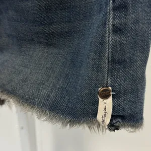One Teaspoon Denim Button Fly‎ Raw Hem Mini Skirt W23 Charcoal Black thumbnail 6