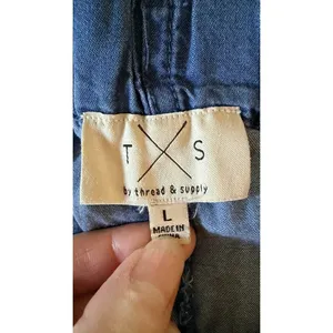 TXS by Thread & Supply Wide Leg Crop Pants Medium Wash Lyocell Size L NWT thumbnail 5