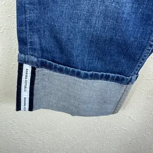 Banana Republic Womens 30/10 Medium Wash Logo Tape Cuff Cropped Capri Jeans NEW thumbnail 3