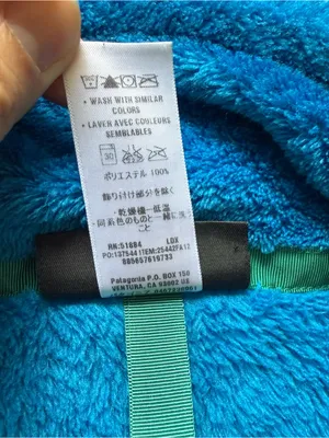 Patagonia Blue Fleece Pullover with Green Pocket Accent thumbnail 8