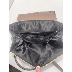 Dune London Embossed Snake‎ Print Designer Lux Crossbody Gold Straw Wicker Purse thumbnail 15