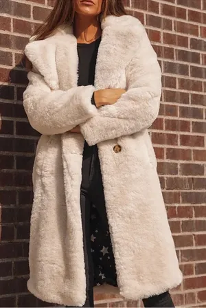 Faux fur coat from lulus. thumbnail 1