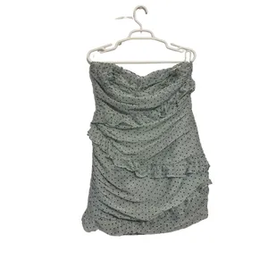 Hello Molly Mini‎ Dress Polka Dot Blue Ruffle Bustier NWT XL US 10 Coquette thumbnail 2