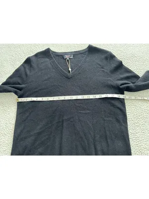 Quince Mongolian Cashmere V-Neck Sweater Black Size M thumbnail 11