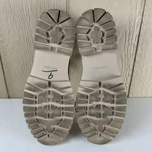 Patina Zoe Loafer Womens 9 Taupe Beige Chunky Suede Lug Sole Platform Penny thumbnail 8