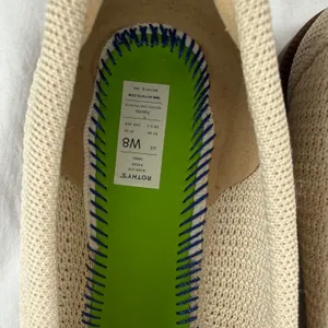EUC Rothys The Penny Loafer Sand Beige Knit Casual Neutral Minimalist Loafers 8 thumbnail 3