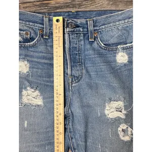 Levis Ankle Skinny‎ Relaxed Distressed Light Wash Jeans Size 26 Button Fly Y2K thumbnail 7