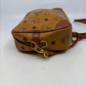 MCM Visetos Camera Cognac Coated Canvas Crossbody Bag thumbnail 6