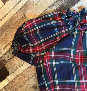Hill‎ House Katherine Tartan Plaid Holiday Mini Nap Dress Navy Size XS thumbnail 8