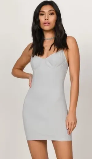TOBI Pull It Together Grey Bodycon Dress Size Small thumbnail 1