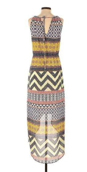 Sanctuary nwt medium dress lined to knee adjustable strap Aztec chevron polyest thumbnail 1