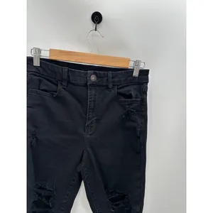 American Eagle Black Wash Curvy Hi-Rise Jegging Denim Stretch Jeans Womens‎ 8 thumbnail 5