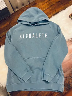 Alphalete Hoodie Sweatshirt Blue Women’s Medium Unisex Fit Oversized Cozy Gym thumbnail 1