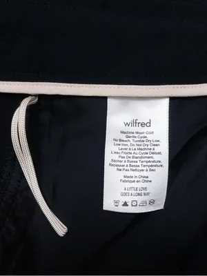 Aritzia Wilfred Allant Tie Front Drawstring Crop Pant Trouser 4 Black Relaxed thumbnail 10
