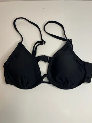 Wild Fable Classic Black Bikini Top w/ Removable Pads. Underwire. Size: XXS (00) thumbnail 4