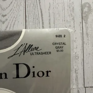 Christian Dior 4478 L'ALLURE Ultra Sheer Panty Top Crystal Gray Size‎ 2 Vintage thumbnail 2