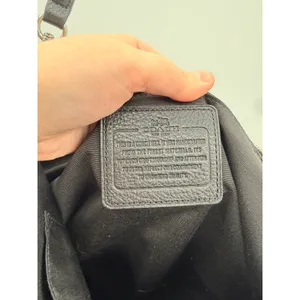 Coach Kelsey Satchel‎ Crossbody Bag Black Signature Canvas Shoulder Purse thumbnail 10