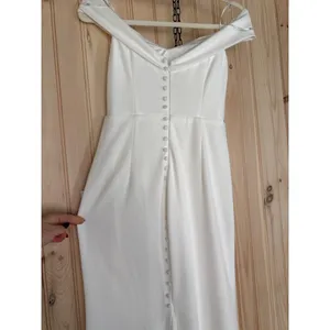 Lulus Arienne White Off-the-Shoulder Mermaid Maxi Dress Wedding Elegant Medium thumbnail 7