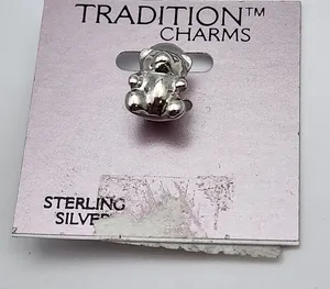 NWT Tradition Charms Sterling Silver Teddy Bear Charm Silver thumbnail 1