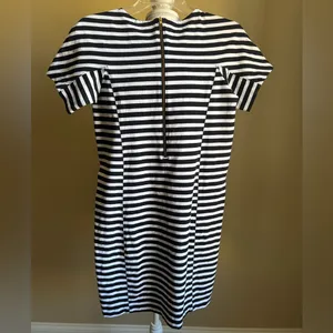 J. Crew Black & White Stripe Dress thumbnail 4