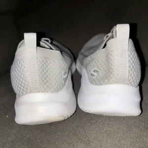 Skechers Light Gray Knit Slip-On Sneakers thumbnail 4
