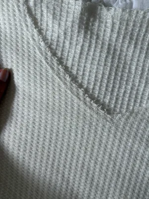 waffle knit top White thumbnail 2