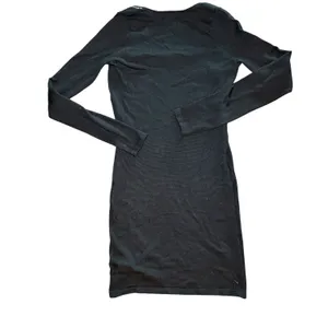 Say What Y2K Black Rhinestone Bodycon Mini Dress Long‎ Sleeve S NWOT thumbnail 7