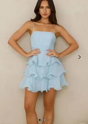 Hello Molly Mini Dress Blue thumbnail 1