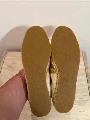 Kate Spade Clubhouse Leather Espadrille Flats in gold thumbnail 9