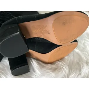 Nine West suede leather boots, size 6 1/2 with fringe cowgirl outfit thumbnail 3