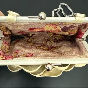 BRIGHTON Ivory Beige 3D Leather Flower Convertible Coin Purse Wallet Crossbody thumbnail 10
