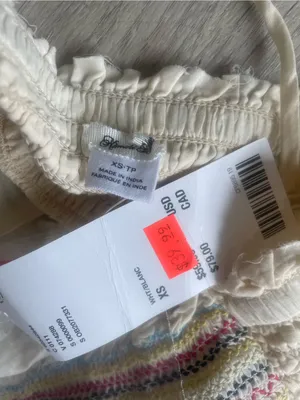 Urban Outfitters Cream Tank Top with Pink Embroidery thumbnail 2
