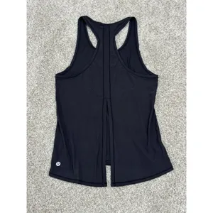 Lululemon All Tied Up Tank Black Open Back Racerback Pima Cotton Top Size S thumbnail 5