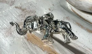 Silver Elephant Charm Pendant thumbnail 2
