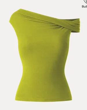 OGL Move Sprout Green Asymmetrical One Shoulder Brami Tank Top Size XS New NWT thumbnail 1