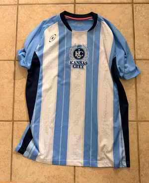 Kansas City Soccer Jersey #8 – Light Blue/White thumbnail 1
