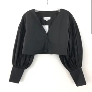 L'Academie The Angeline Top In Black-balloon Sleeves Revolve thumbnail 3
