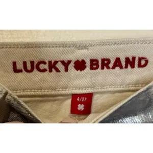 Lucky Brand Women's Jeans 90s Loose High‎ Rise Metallic Crop Shiny Silver 4/27 thumbnail 6