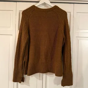 H&M brown chevron crewneck wool blend sweater size small thumbnail 6