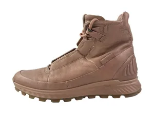 ECCO Exostrike Women's Brown Leather Round Toe Lace Up Hiking Boots Size 7-7.5 thumbnail 1