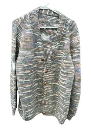 Vintage Aztec size 2X button front handmade cardigan. No TAGs see measurements thumbnail 1
