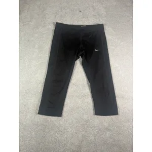 nike womens cropped drawstring leggings capri medium black thumbnail 3