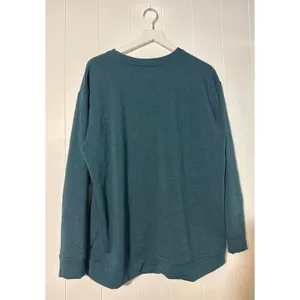 Orvis Teal Long Sleeve Sweatshirt Pullover High Low Hem Women's Size L/XL thumbnail 5