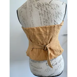 By Anthropologie Tailored Corset Button Front Tube Top Size M‎ thumbnail 3
