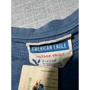 American Eagle Vintage Vault Blue Graphic Tee Shirt Womens Small 1977 Varsity‎ thumbnail 4