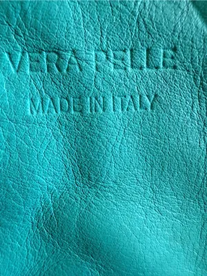 Vera Pelle Genuine Italian Leather Crossbody Wristlet Purse Multi Color thumbnail 6