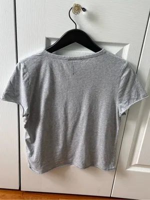 Allsaints Bela Tee in Gray Marl thumbnail 3