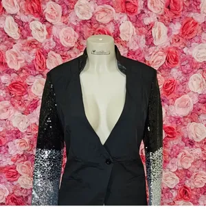 Front closure blazer(XL Black thumbnail 7