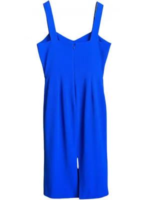 DRESS THE POPULATION Nicole Cocktail Blue Dress‎ Sz L thumbnail 6